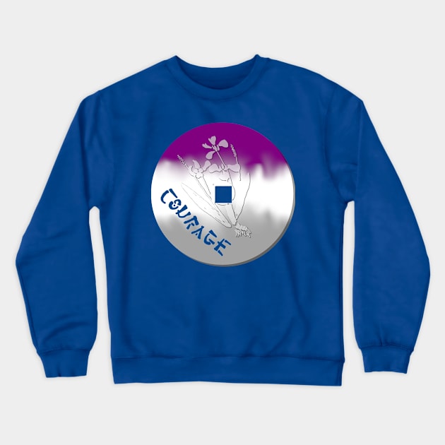 Courage Token - Ace Pride Crewneck Sweatshirt by LochNestFarm